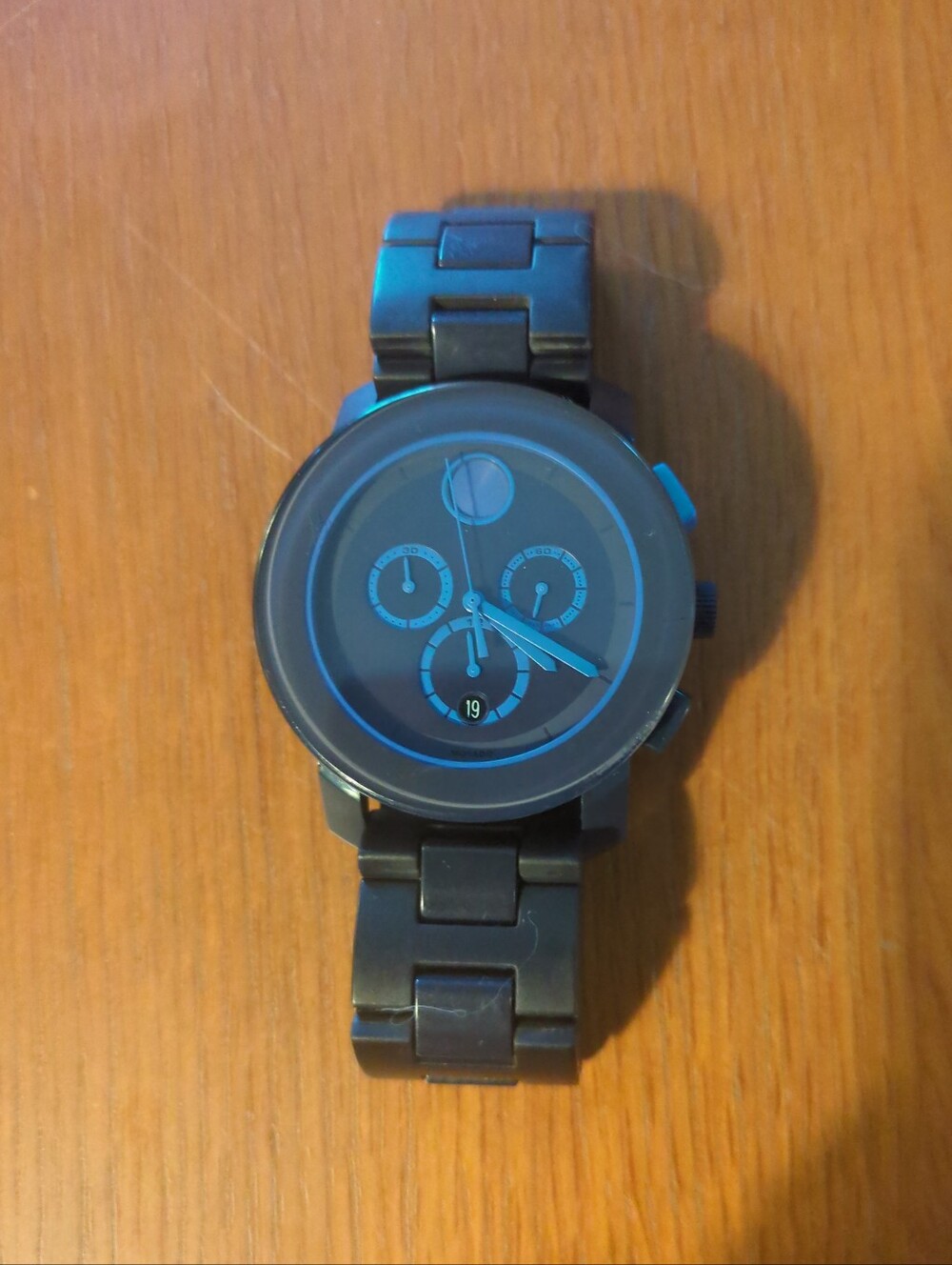 Movado Bold MB.01.1.29.6 Navy Stainless Steel Chronograph Watch
